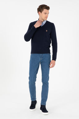 Мужской темно-синий базовый свитер Неожиданная скидка в корзине - U.s. polo assn фото 11