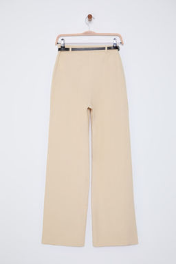 TRENDYOLMILLA Beyaz Kemerli Pamuklu Dokuma Pantolon TWOSS25PL00024  фото 10