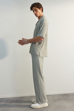 Tas Straight Fit Dokulu Gizli Kordonlu Tek Parca Esofman Alt? TMNSS23EA00013