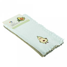 Салфетка для уборки 30х30см "Аавокадо друг", микрофибра, набор 3шт (Китай)