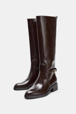 HEELED RIDING BOOTS - Zara фото 4