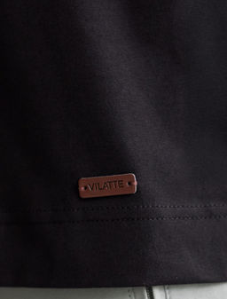 Свободная футболка из премиального хлопка с эластаном - Vilatte фото 4