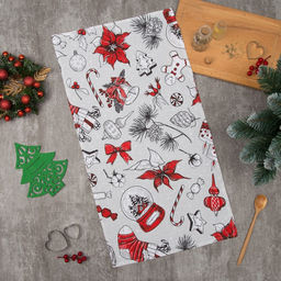 Полотенце Доляна Новогоднее настроение 40х70 см, 100% хлопок, 164 г/м2  фото 2