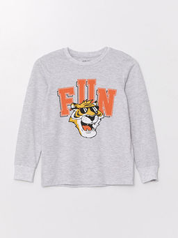 Bisiklet Yaka Bask?l? Uzun Kollu Erkek ?ocuk Pijama Tak?m? - Waikiki фото 2