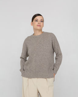 Джемпер из пуха яка 01127 серый