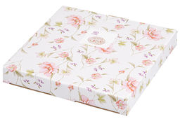 Блюдо 22*22*2,8 см "Диана" с соусницей, фарфор, NEW BONE CHINA
