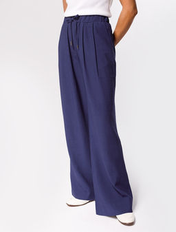 ЛИКВИДАЦИЯ / Свободные брюки из плотного лиоцела на резинке