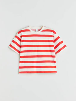 Bisiklet Yaka ?izgili Erkek ?ocuk Ti??rt