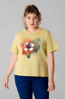 Арт. 31169 Футболка женская 50-60 (6 шт) Цвет:бежевый