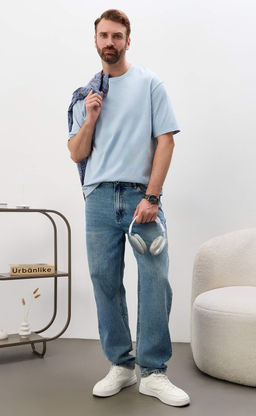 Джинсы муж. F611-0133R m.blue - Fine joyce фото 2
