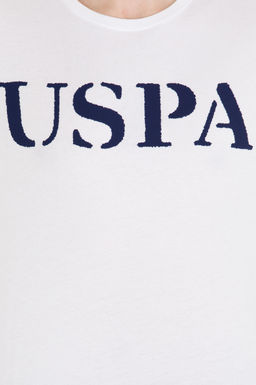U. S. Polo Assn Мужская белая базовая футболка с круглым вырезом - U.s. polo assn фото 6