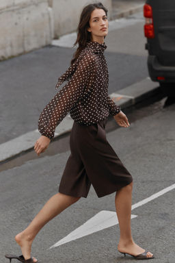 POLKA DOT BLOUSE WITH BOW - Zara фото 21