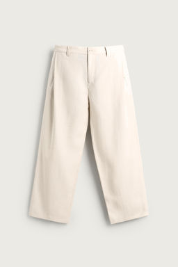 PANTAL?N FLUIDO PLIEGUES LATERALES / Crudo medio - Zara фото 10