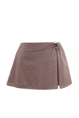 Kahverengi Orme Simli Super Mini Aksesuar Detayl? Plaj Pareo TBESS26PR00001