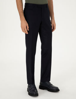 Темно-синие тканевые брюки узкого кроя - Cacharel фото 2