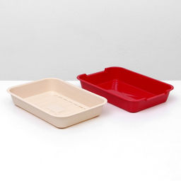 Туалет средний с сеткой 36 х 26 х 6,5 см, бежевый/красный - Simaland фото 5