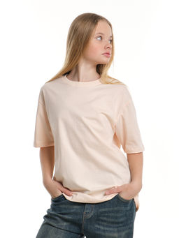 Футболка однотонная база 22-1405 персиковый - Mini maxi фото 9