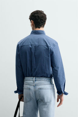 CAMISA REGULAR FIT ALGOD?N / Azul / Marino - Zara фото 3