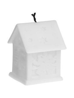 Цена за 2 шт. Светодиодная фигура «Домик белый», 6.5×5.5 см, от батареек 3хAG10, свечение тёплое белое
