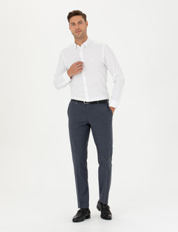 Koyu Mavi Slim Fit Y_nl_ Kuma_ Pantolon