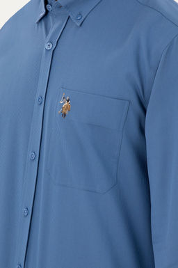 Мужская темно-синяя рубашка с длинным рукавом Неожиданная скидка в корзине - U.s. polo assn фото 14