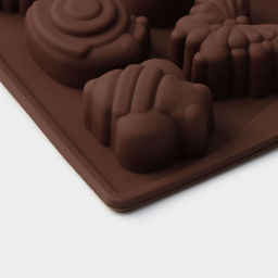 Форма для конфет и шоколада Доляна Насекомые, силикон, 18?17 см, 16 ячеек (3.5?3.5 см), коричневая  фото 4