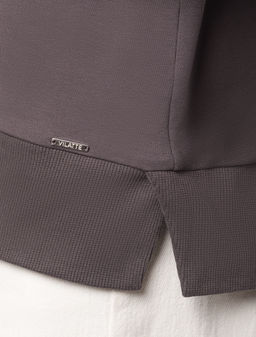 VILATTE / Свитшот из эластичного футера с принтом стразами  фото 3