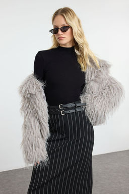 Bej Regular Kal?p Kurk Mont TWOAW25MO00313 - Trendyolmilla фото 11