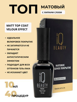 IQ Beauty Каучуковое матовое финишное покрытие с кальцием, 10 мл  фото 3