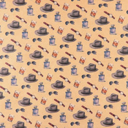 Цена за 10 шт. Бумага упаковочная крафтовая «Шляпы», 50 х 70 см