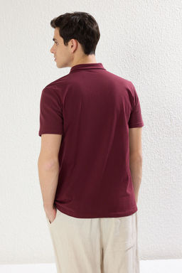 TRENDYOL MAN Siyah Slim/Dar Kesim Dokulu Dugmeli %100 Pamuklu Polo Yaka T-shirt TMNSS20PO0002 - Trendyolmilla фото 5