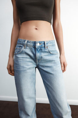 TRF WIDE-LEG LOW-RISE JEANS - Zara фото 8