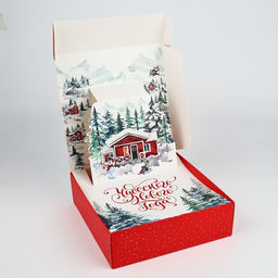 Коробка подарочная новогодняя складная «С Новым годом!», 26×26×8 см