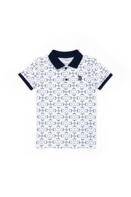 U. S. Polo Assn Белая футболка с воротником-поло для мальчика - U.s. polo assn фото 6