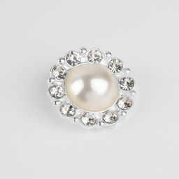 Пуговица декоративная, d=23 мм, белая