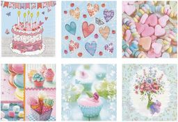 Love2art салфетки бумажные АССОРТИ 3х слойные SDD 33 x 33 12 шт. Набор №1216-09 Праздник детства