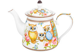 Чайник 1 л 23*13*17 см Совушки NEW BONE CHINA