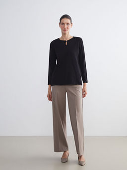 Bisiklet Yaka Kad?n Triko Kazak