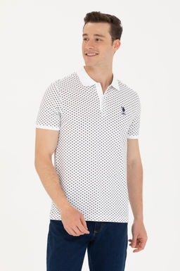 U. S. Polo Assn Мужская белая футболка с воротником-поло