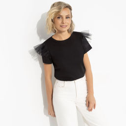 Футболка с декором из сетки Отдел роскоши (new) - Charutti фото 2