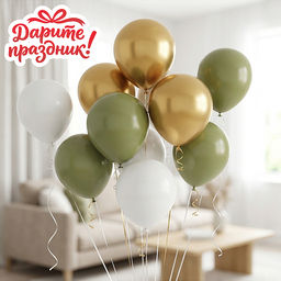 Украшение интерьерное Фонтан из шаров "Зеленое облако" 30 шт.