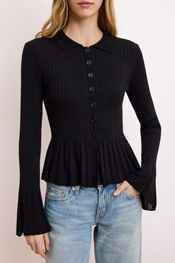 Siyah Ajur Detayl? Fitted/Vucuda Oturan Triko H?rka TWOSS26HI00006