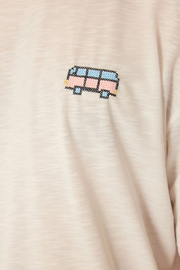 TRENDYOL MAN Mint Oversize/Genis Kesim Palmiye Nak?sl? %100 Pamuk T-Shirt TMNSS25TS00055 - Trendyolmilla фото 9