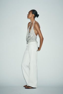 GATHERED SEQUIN TOP - Zara фото 4