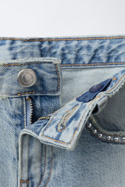 WIDE-LEG JEANS WITH STUDS - Zara фото 3
