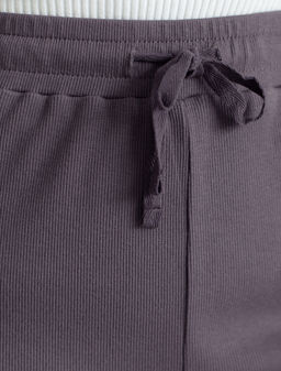 VILATTE / Прямые брюки из фактурного трикотажа в рубчик  фото 2