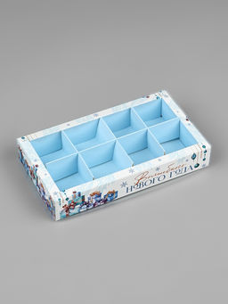 Цена за 5 шт. Коробка под 8 конфет с ячейками «Волшебного Нового года», 10×18.5×3 см