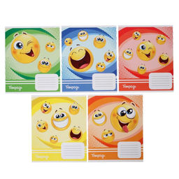 Цена за 20 шт. Тетрадь 18 листов в линейку, Calligrata «Смайлики», МИКС