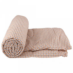 Одеяло 1,5 спальное "Виши" беж 145х210см, теплое, наполнитель 300г/м2 - файбер высшего сорта, чехол бязь "Комфорт" 121г/м2 (хлопок 100%), стеганое, упаковка "Компакт" пакет ПВХ, еврослот, д25х55см/1кг, "Домашняя мода" (Россия)