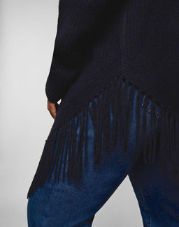 Пуловер, синий - Sheego фото 6